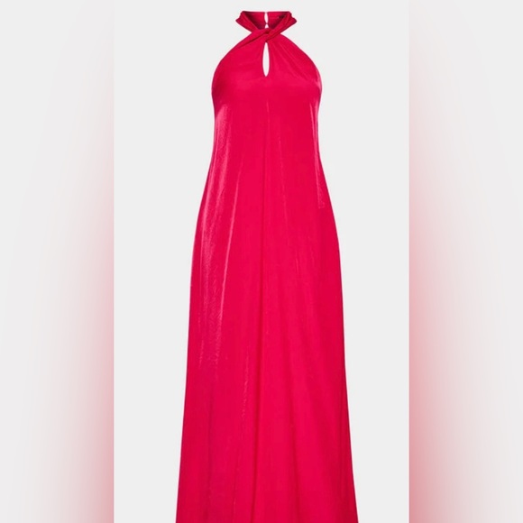 Fuchsia twisted halter dress - Picture 8 of 12